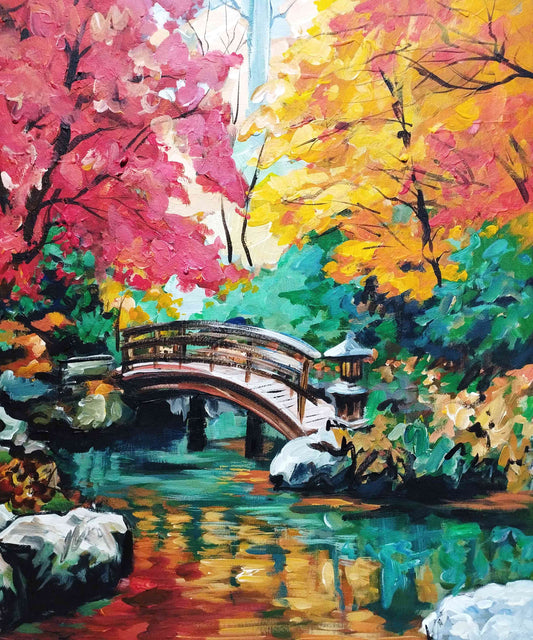 Gemälde Wald – handgemaltes Original Acrylbild (50 x 60 cm)