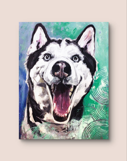 Gemälde "Husky mit Seele" 30 x 40 cm