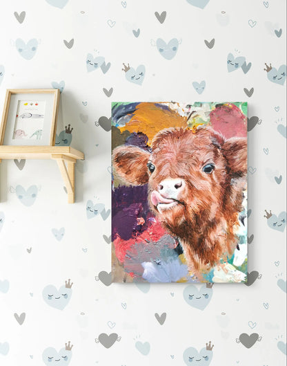 Painting Calf – hand-painted original acrylic painting (30 x 40 cm)