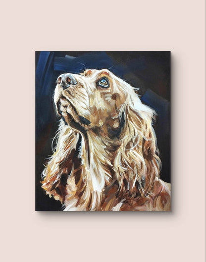 Gemälde Cocker Spaniel – handgemaltes Original Acrylbild (50 x 60 cm)
