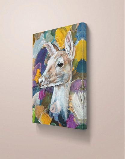 Painting Gentle Deer – hand-painted original acrylic painting (30 x 40 cm)