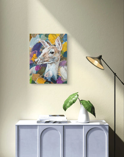 Painting Gentle Deer – hand-painted original acrylic painting (30 x 40 cm)