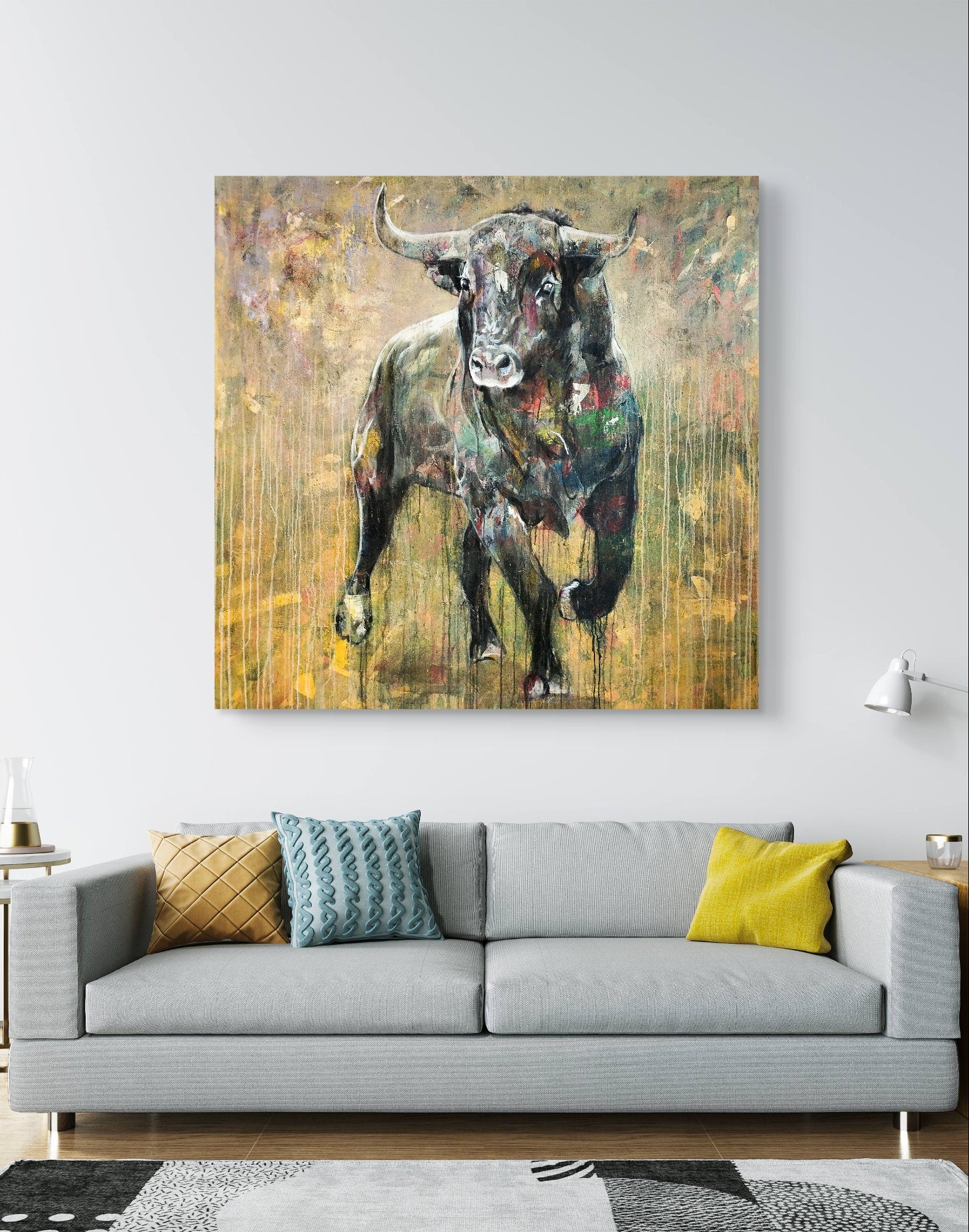 Premium Gemälde "The Moment of Decision" 140 x 145 cm - Heinz