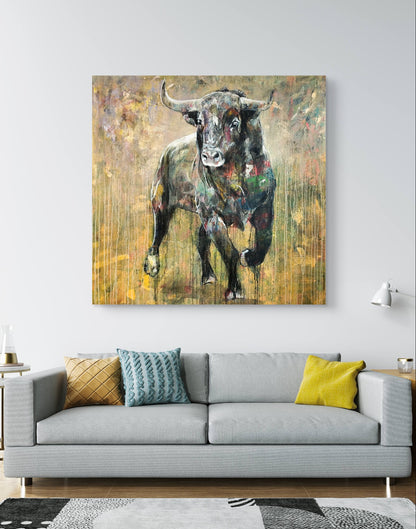 Premium Gemälde "The Moment of Decision" 140 x 145 cm - Heinz
