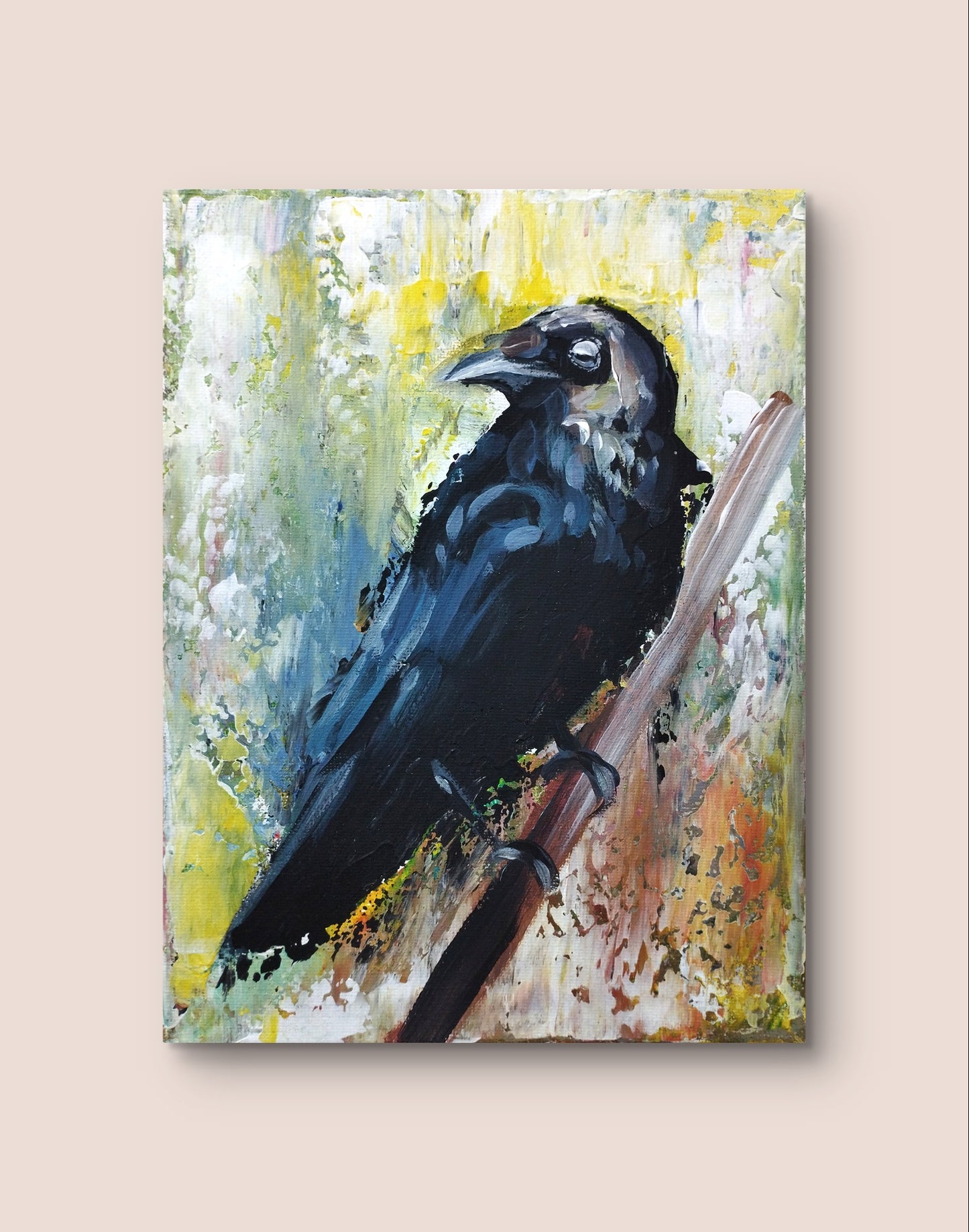 Gemälde "Rabenschwarz mit Tiefe" 18 x 24 cm - Heinz