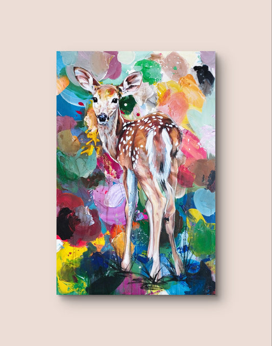Heinz Acrylbild Acrylgemälde auf Leinwand - „Zwischen den Farben“ 116 x 74 cm