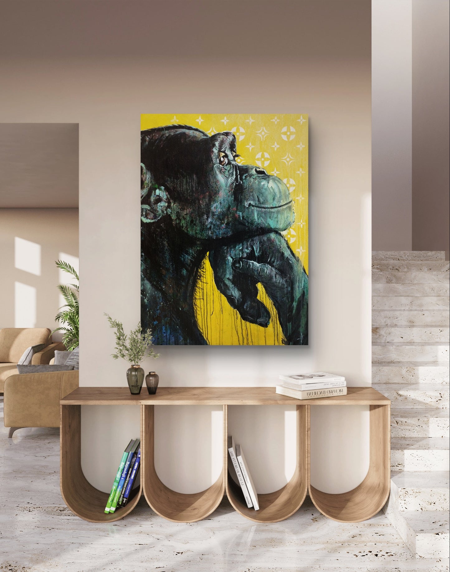 Premium Gemälde "Thoughts of Bananas" 93 x 128 cm - Heinz