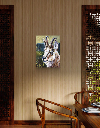 Premium Gemälde "Ziege mit Charakter" 30 x 40 cm - Heinz