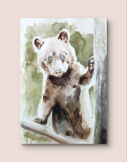 Aquarellbild Bär (30 × 40 cm)
