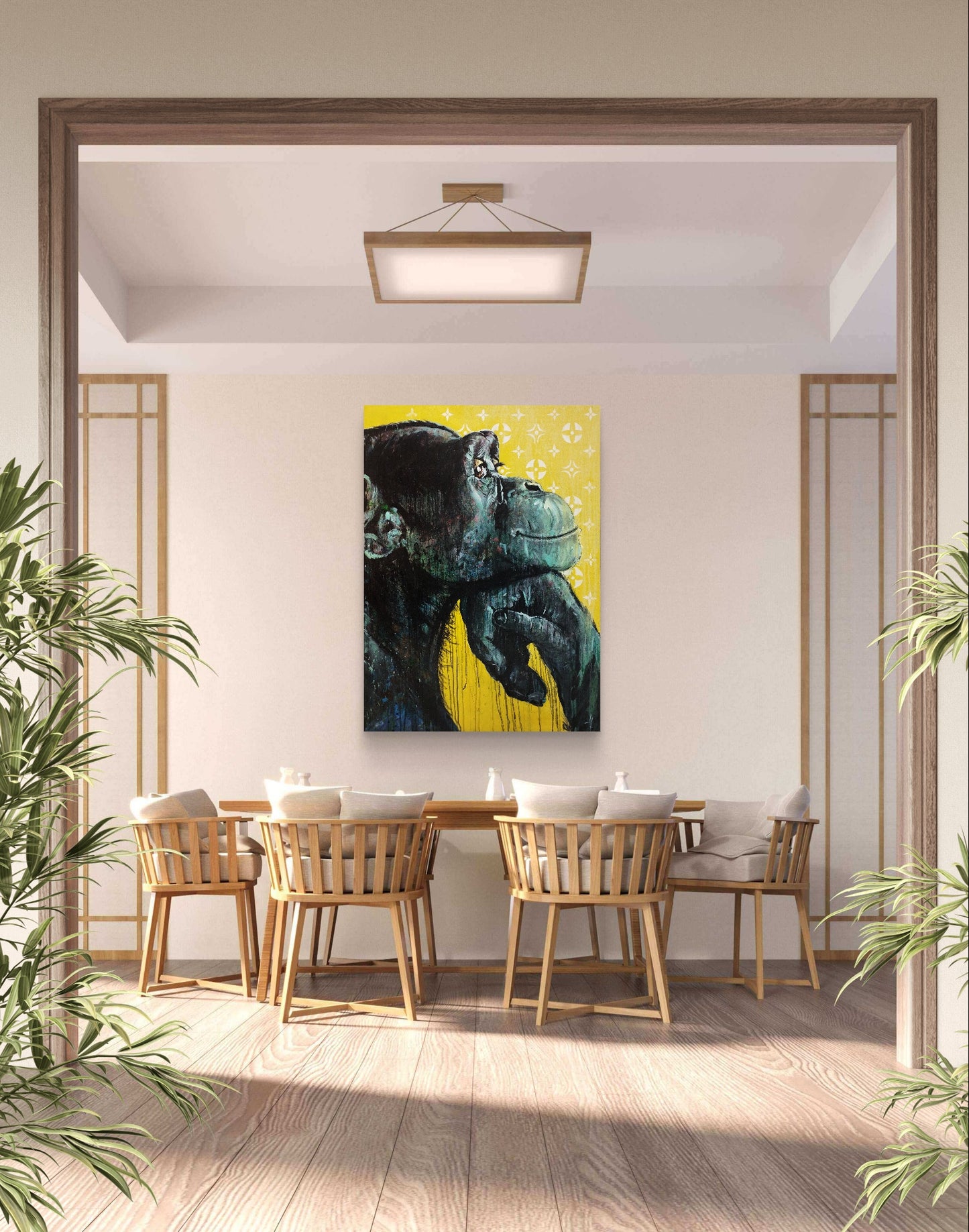 Premium Gemälde "Thoughts of Bananas" 93 x 128 cm - Heinz