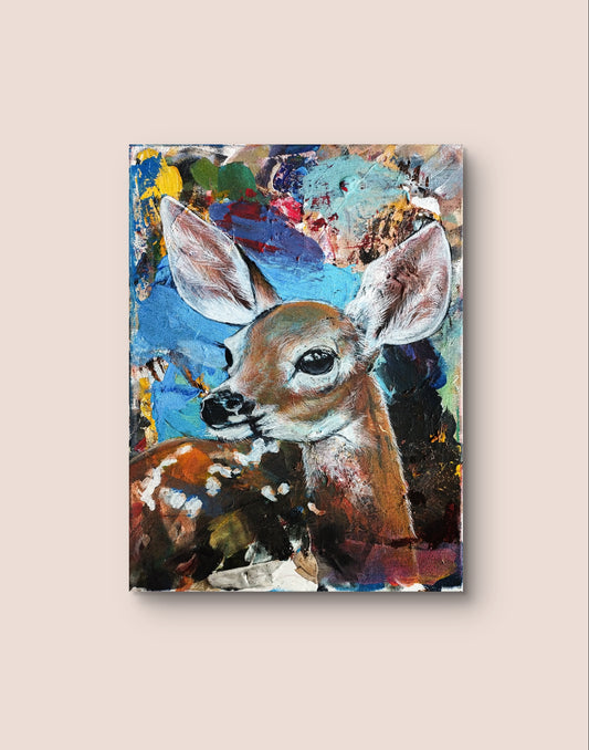 Heinz Acrylbild Gemälde „Junges Herz, wilde Farben“ 30 x 40 cm