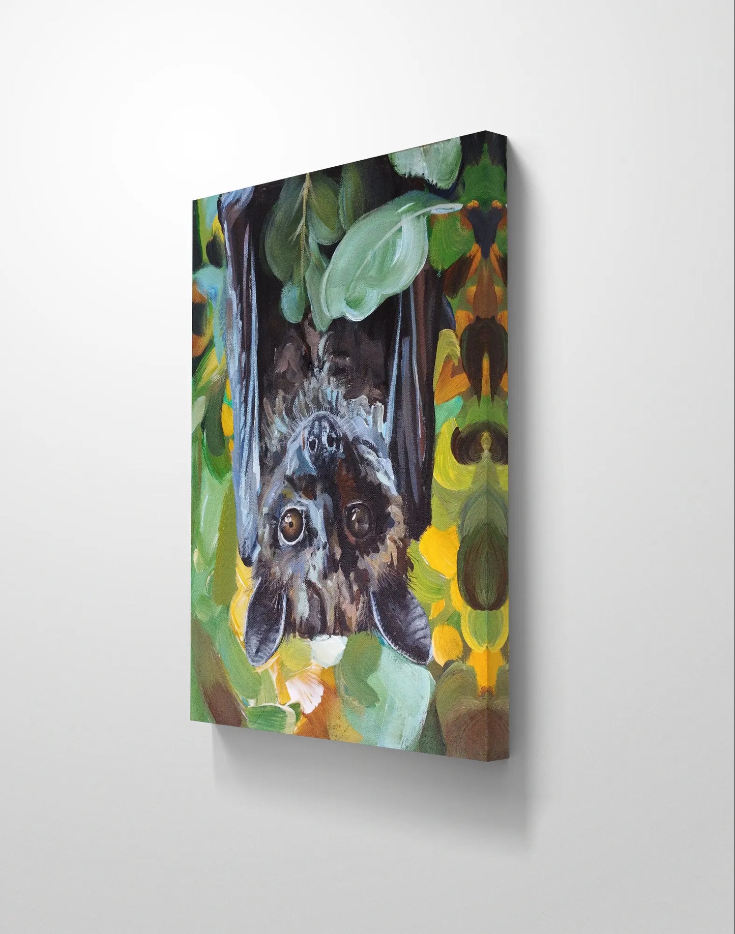 Gemälde Fledermaus – handgemaltes Original Acrylbild (30 x 40 cm)