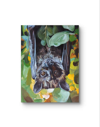 Gemälde Fledermaus – handgemaltes Original Acrylbild (30 x 40 cm)