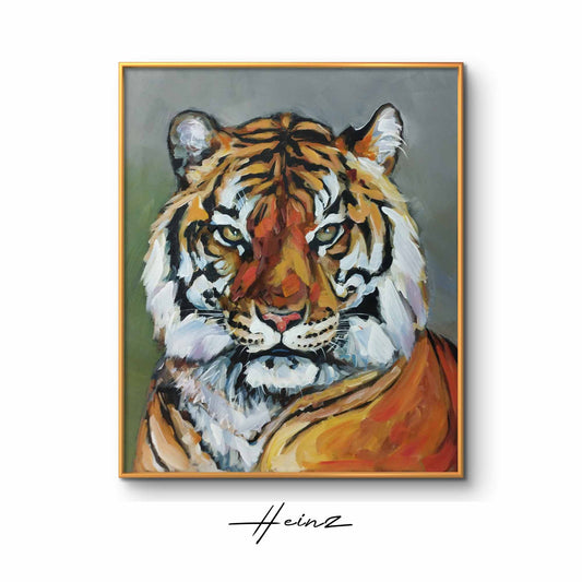 Painting 'Tiger' 57.5 x 47 cm